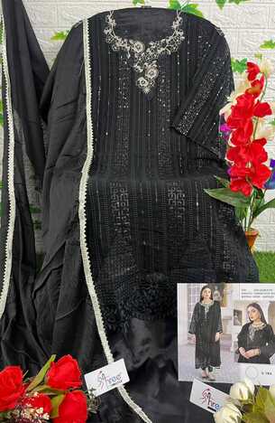 SHREE FABS S 784 SERIES FOUX GEORGETTE SALWAR SUITS AT SURAT