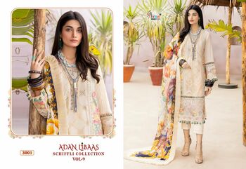 SHREE FABS ADAN LIBAAS SCHIFFLI COLLECTION VOL 9 PAKISTANI SUITS WHOLESALER