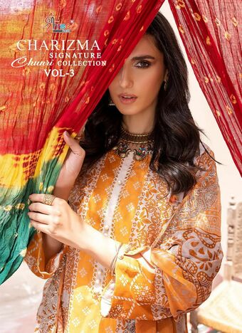 SHREE FABS CHARIZMA SIGNATURE CHUNRI COLLECTION VOL 3 2322 TO 2328 SERIES PAKISTANI SUITS