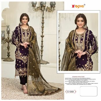 FEPIC ROSEMEEN C 1269 SERIES VELVET PAKISTANI SUITS WINTER CATALOGUE