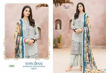 SHREE FABS ADAN LIBAAS SCHIFFLI COLLECTION VOL 9 PAKISTANI SUITS WHOLESALER