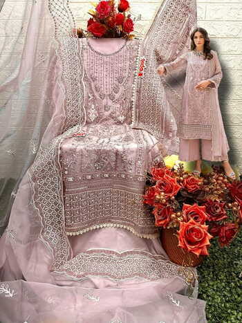 FEPIC ROSEMEEN C 1541 ORGANZA EMBROIDERY PAKISTANI SUITS SURAT