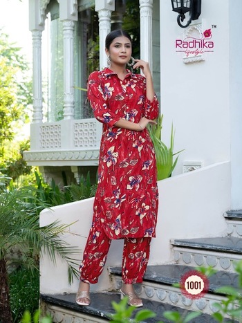 RADHIKA LIFESTYLE FLORAL VOL 1 APPLE CUT KURTIS MANUFACTURER 