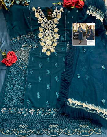 HOOR TEX H 15 FOUX GEORGETTE SALWAR KAMEEZ AT SURAT