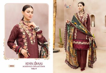 SHREE FABS ADAN LIBAAS SCHIFFLI COLLECTION VOL 9 PAKISTANI SUITS WHOLESALER