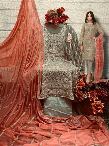 FEPIC ROSEMEEN C 1216 SERIES FOUX GEORGETTE PAKISTANI SUITS AT SURAT