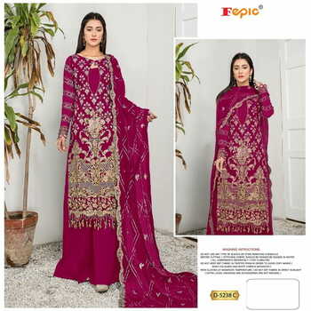 FEPIC ROSEMEEN 5238 SERIES GEORGETTE EMBOIRDERY PAKISTANI SUITS