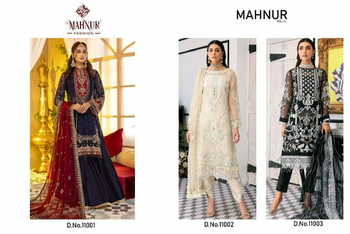 MAHNUR FASHION MAHNUR VOL 11 GEORGETTE PAKISTANI SUITS AT SURAT