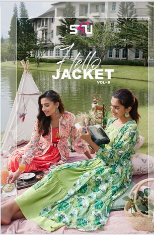 S4U HELLO JACKET VOL 8 KURTI WITH JACKETS CATALOGUE