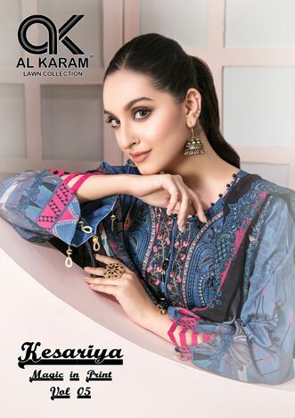 AL KARAM KESARIYA VOL 5 CAMBRIC KARACHI SUITS 2022