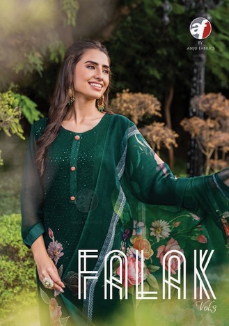 ANJU FABRICS FALAK VOL 3 HANDWORK KURTIS MANUFACTURING PRICE