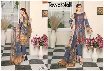 TAWAKKAL OPULENCE LUXURY COTTON VOl 5 PAKISTANI SUITS WHOLESALE