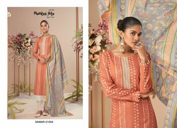 MUMTAZ ARTS SAMAR SPRING PRET LAWN CAMBRIC SALWAR SUITS SURAT