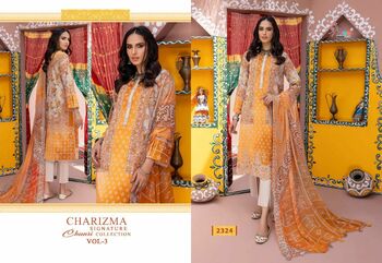 SHREE FABS CHARIZMA SIGNATURE CHUNRI COLLECTION VOL 3 2322 TO 2328 SERIES PAKISTANI SUITS