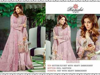 RAMSHA R242 NX PAKISTANI SUITS LATEST COLLECTION 2021