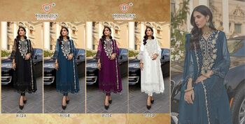 HOOR TEX H 15 FOUX GEORGETTE SALWAR KAMEEZ AT SURAT