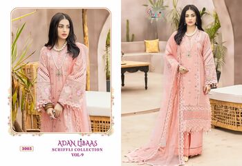 SHREE FABS ADAN LIBAAS SCHIFFLI COLLECTION VOL 9 PAKISTANI SUITS WHOLESALER