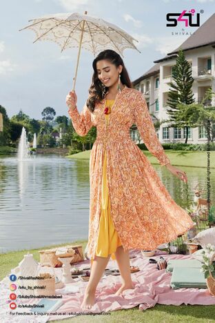 S4U HELLO JACKET VOL 8 KURTI WITH JACKETS CATALOGUE