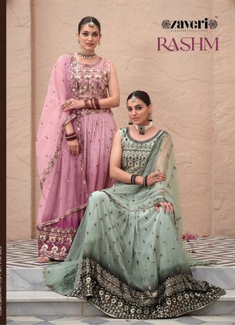 ZAVERI RASHAM HEAVY DESIGNER LEHENGA WHOLESALER