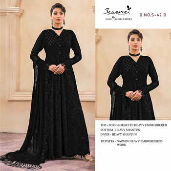 SERENE S 42 FOUX GEORGETTE PAKISTANI SUITS