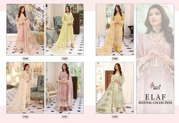 SHREE FABS ELAF FESTIVAL COLLECTION COTTON EMBROIDERY SUITS AT SURAT