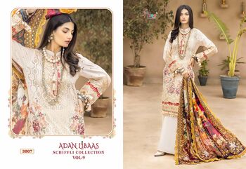 SHREE FABS ADAN LIBAAS SCHIFFLI COLLECTION VOL 9 PAKISTANI SUITS WHOLESALER