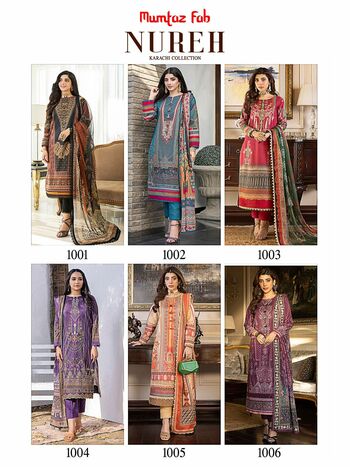 MUMTAZ FAB NUREH CAMBRIC COTTON KARACHI SUITS COLLECTION 2023