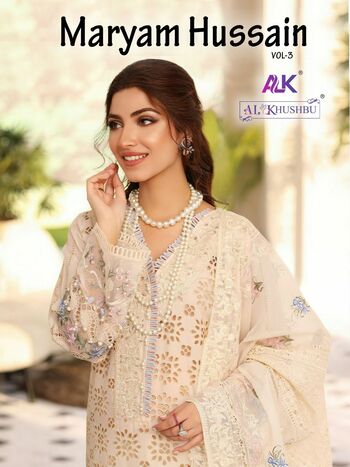 AL KHUSHBU MARYAM HUSSAIN VOL 3 CAMBRIC COTTON PAKISTANI SUITS