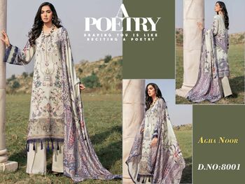 AGHA NOOR VOL 8 LUXURY LAWN COLLECTION PAKISTANI KARACHI SUITS