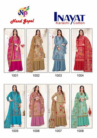 NAND GOPAL INAYAT COTTON KARACHI SUITS MANUFACTURER JETPUR