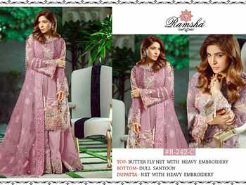 RAMSHA R242 NX PAKISTANI SUITS LATEST COLLECTION 2021