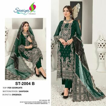 SANIYA TRENDZ ST 2004 HIT GEORGETTE PAKISTANI SUITS CATALOGUE