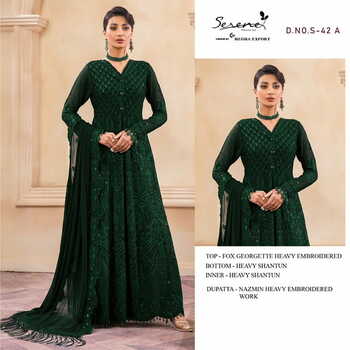 SERENE S 42 FOUX GEORGETTE PAKISTANI SUITS