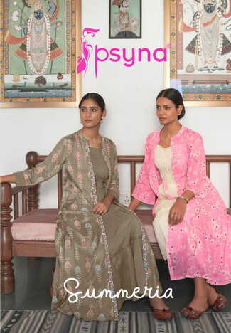 PSYNA SUMMERIA COTTON PRINTED SHRUG WITH KURTIS MANUFACTURER