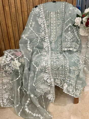 MEHBOOB TEX BEFORE VOL 1 ORGANZA EMBROIDERY PAKISTANI SUITS