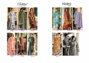 BELLIZA NAIRA VOL 2 COTTON DIGITAL PRINTED EMBROIDERY SUITS NEW CATALOGUE