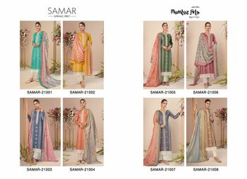 MUMTAZ ARTS SAMAR SPRING PRET LAWN CAMBRIC SALWAR SUITS SURAT