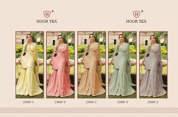 HOORTEX  23009 A TO E GEORGETTE PAKISTANI SUITS