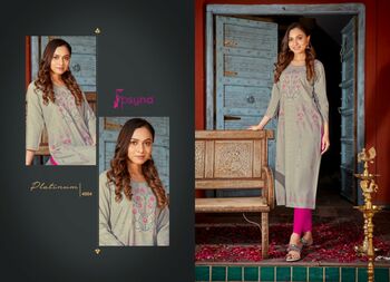 PSYNA PLATINUM VOL 4 GOLD PRINT KURTIS CATALOGUE