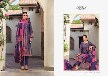 BELLIZA SHAHEENA COTTON DIGITAL PRINT EMBROIDERY SUITS BEST PRICE