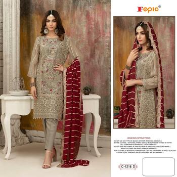 FEPIC ROSEMEEN C 1216 SERIES FOUX GEORGETTE PAKISTANI SUITS AT SURAT