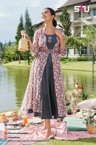 S4U HELLO JACKET VOL 8 KURTI WITH JACKETS CATALOGUE