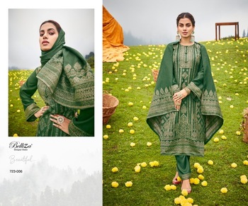 BELLIZA KUDRAT PASHMINA SALWAR SUITS LATEST CATALOGUE IN SURAT