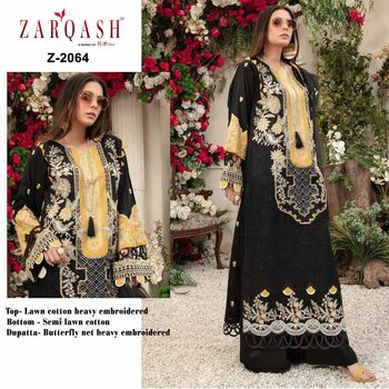 ZARQASH WISTERIA LAWN COTTON PAKISTANI SUITS NEW CATALOGUE