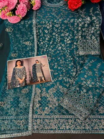 VIPUL GLITZ VOL 3 BUTTERFLY NET PAKISTANI SALWAR SUITS