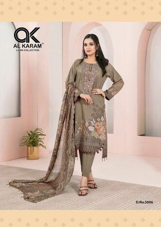 AL KARAM KESARIYA VOL 5 CAMBRIC KARACHI SUITS 2022