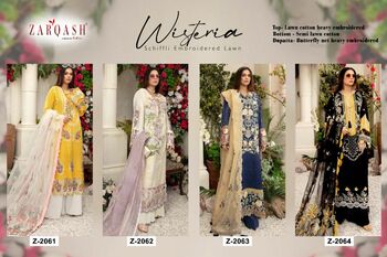 ZARQASH WISTERIA LAWN COTTON PAKISTANI SUITS NEW CATALOGUE