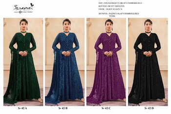 SERENE S 42 FOUX GEORGETTE PAKISTANI SUITS