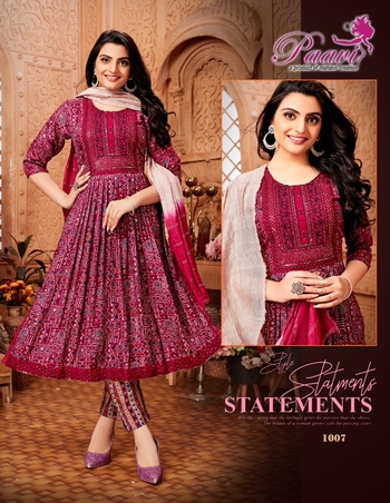 PAAVI VANAYA VOL 3 READYMADE NYRA CUT KURTIS DISTRIBUTOR IN SURAT 