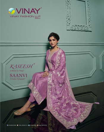 VINAY KASEESH SAANVI DOLA THREAD EMBROIDERED SUITS AT SURAT